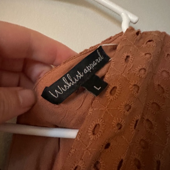 Wishlist Apparel Eyelet Babydoll Dress size Large - Picture 3 of 3